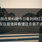 刚刚我在黑料网今日看到网红黑料，第一反应是诡异看懂这点就不会上当