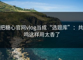 把糖心官网vlog当成“选题库”：共鸣这样用太香了