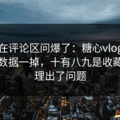 有人在评论区问爆了：糖心vlog电脑版的数据一掉，十有八九是收藏夹整理出了问题